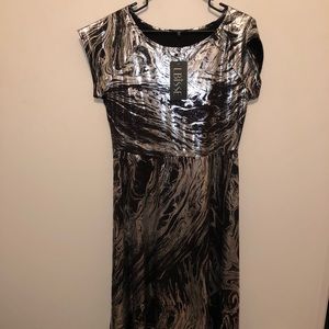 Gorgeous Metallic Midi Dress